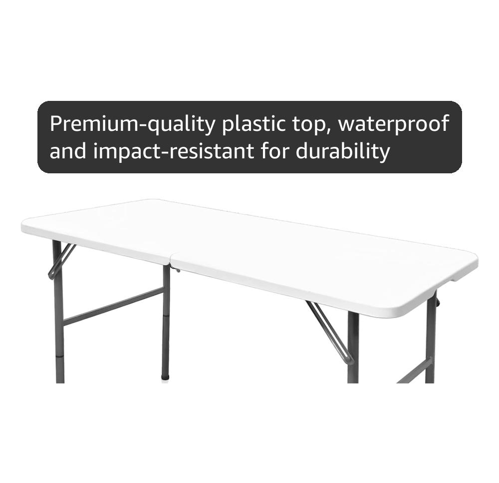 Amazon.com: Gocamptoo Folding Table,4ft Indoor Outdoor Heavy Duty
